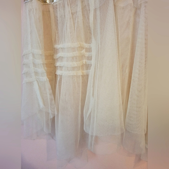 SOLD Free People On The Town Tank, Boho, Lace Tulle, Eclectic, Ivory, XS, NWOT, - Picture 9 of 16